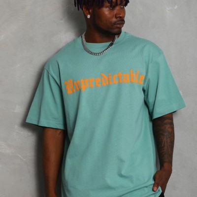 Erkek Baskılı Tişört Kısa Kol Bisiklet Yaka Oversize T-Shirt - Mint Yeşili Erkek Baskılı Tişört Kısa Kol Bisiklet Yaka Oversize T-Shirt - Mint Yeşili