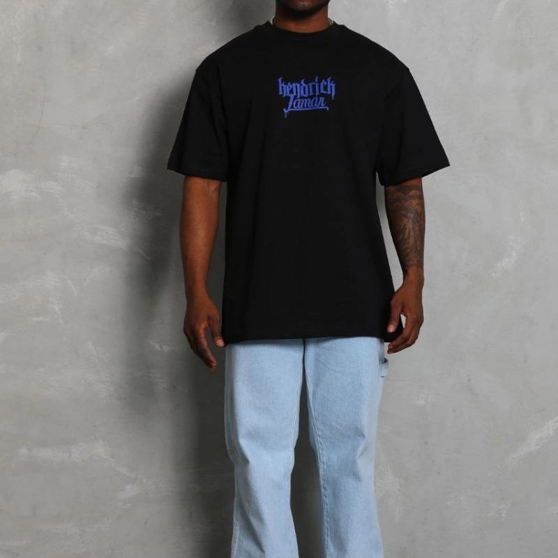 Erkek Baskılı Tişört Kısa Kol Bisiklet Yaka Oversize T-Shirt - - Siyah Erkek Baskılı Tişört Kısa Kol Bisiklet Yaka Oversize T-Shirt - - Siyah