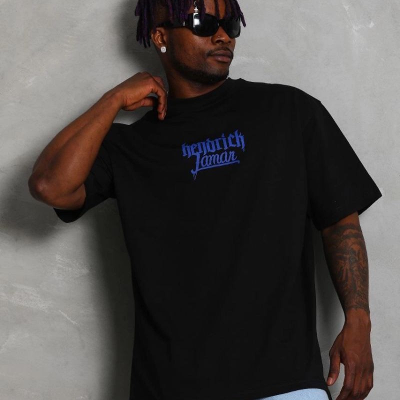 Erkek Baskılı Tişört Kısa Kol Bisiklet Yaka Oversize T-Shirt - - Siyah Erkek Baskılı Tişört Kısa Kol Bisiklet Yaka Oversize T-Shirt - - Siyah