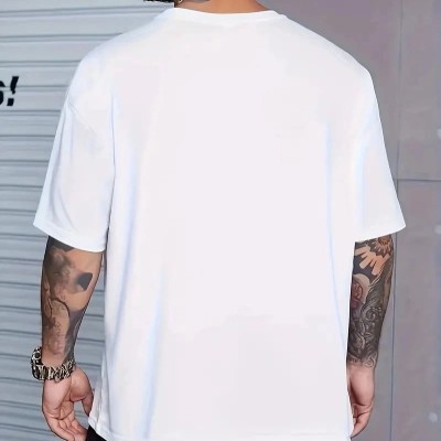 Erkek Baskılı Tişört Kısa Kol Bisiklet Yaka Regular fit Rahat kalıp T-Shirt - Beyaz Erkek Baskılı Tişört Kısa Kol Bisiklet Yaka Regular fit Rahat kalıp T-Shirt - Beyaz