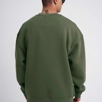 ERKEK Bisikilet Yaka 3 İplik Pamuklu SweatShirt - Haki ERKEK Bisikilet Yaka 3 İplik Pamuklu SweatShirt - Haki
