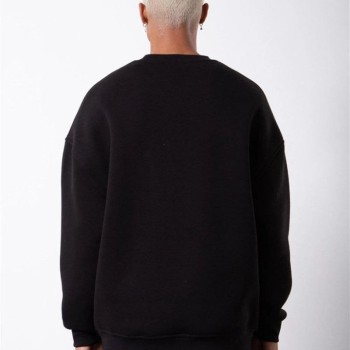 ERKEK Bisikilet Yaka 3 İplik Pamuklu SweatShirt - Siyah ERKEK Bisikilet Yaka 3 İplik Pamuklu SweatShirt - Siyah