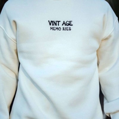 Erkek Bisiklet Yaka 3 İplik pamuklu Baskılı SweatShirt - Beyaz Erkek Bisiklet Yaka 3 İplik pamuklu Baskılı SweatShirt - Beyaz