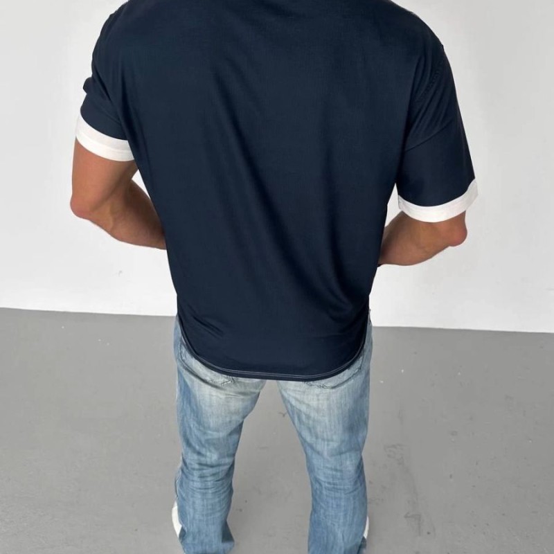 ERKEK Bisiklet Yaka Baskılı Kısa kol Oversize T-Shirt - Siyah ERKEK Bisiklet Yaka Baskılı Kısa kol Oversize T-Shirt - Siyah