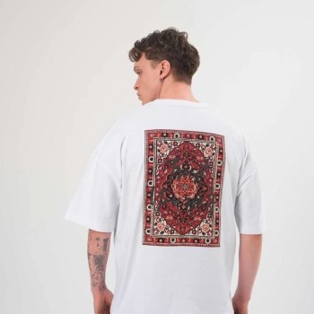 Erkek Bisiklet Yaka Baskılı Kısa kol T-Shirt - Beyaz Erkek Bisiklet Yaka Baskılı Kısa kol T-Shirt - Beyaz