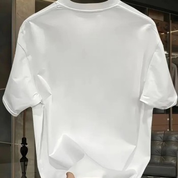 Erkek Bisiklet yaka t-shirt Pembe Panter Baskılı Kısa Kollu Tişört - Beyaz Erkek Bisiklet yaka t-shirt Pembe Panter Baskılı Kısa Kollu Tişört - Beyaz