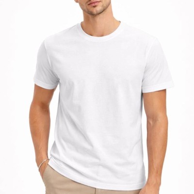 Erkek Bisiklet Yaka Yazlık Kısa kol Düz Tişört Regular Kalıp T-shirt - Beyaz Erkek Bisiklet Yaka Yazlık Kısa kol Düz Tişört Regular Kalıp T-shirt - Beyaz
