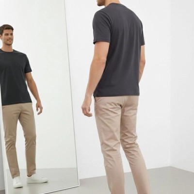 Erkek Bisiklet Yaka Yazlık Kısa kol Düz Tişört Regular Kalıp T-shirt - Füme Erkek Bisiklet Yaka Yazlık Kısa kol Düz Tişört Regular Kalıp T-shirt - Füme