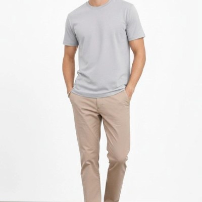 Erkek Bisiklet Yaka Yazlık Kısa kol Düz Tişört Regular Kalıp T-shirt - Gri Erkek Bisiklet Yaka Yazlık Kısa kol Düz Tişört Regular Kalıp T-shirt - Gri