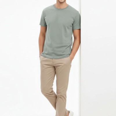 Erkek Bisiklet Yaka Yazlık Kısa kol Düz Tişört Regular Kalıp T-shirt - Mint Yeşili Erkek Bisiklet Yaka Yazlık Kısa kol Düz Tişört Regular Kalıp T-shirt - Mint Yeşili