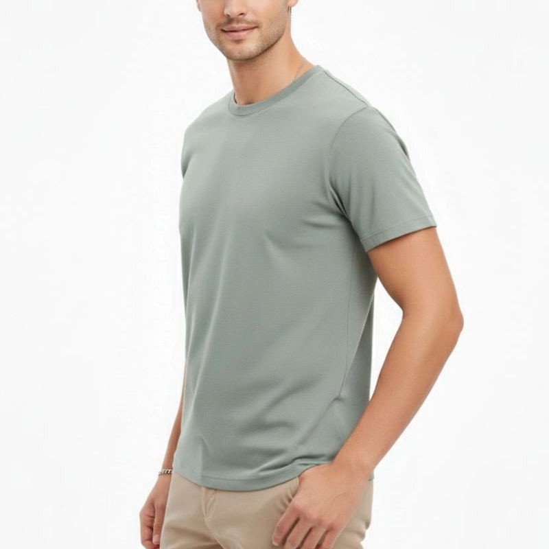 Erkek Bisiklet Yaka Yazlık Kısa kol Düz Tişört Regular Kalıp T-shirt - Mint Yeşili Erkek Bisiklet Yaka Yazlık Kısa kol Düz Tişört Regular Kalıp T-shirt - Mint Yeşili