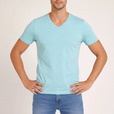 Erkek Body T-shirt V Yaka Slim Fit Likralı Kısa kol Tişört - Turkuvaz Erkek Body T-shirt V Yaka Slim Fit Likralı Kısa kol Tişört - Turkuvaz