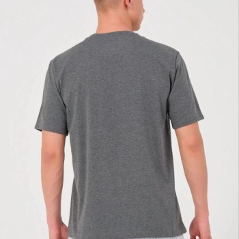 Erkek Düz Bisiklet Yaka Tişört Kısa Kol Yazlık T-Shirt - Antrasit Erkek Düz Bisiklet Yaka Tişört Kısa Kol Yazlık T-Shirt - Antrasit