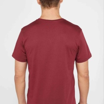 Erkek Düz Bisiklet Yaka Tişört Kısa Kol Yazlık T-Shirt - Bordo Erkek Düz Bisiklet Yaka Tişört Kısa Kol Yazlık T-Shirt - Bordo