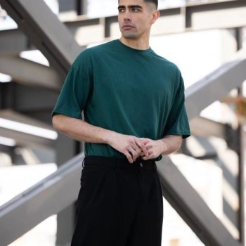 Erkek Düz T-Shirt Kısa Kol Bisiklet Yaka Regular Fit Rahat Kalıp Günlük Tişört - Haki Erkek Düz T-Shirt Kısa Kol Bisiklet Yaka Regular Fit Rahat Kalıp Günlük Tişört - Haki