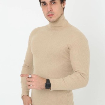 Erkek Fitilli Kaşkorse Kumaş Boğazlı Full Likralı Slimfit Body - Bej Erkek Fitilli Kaşkorse Kumaş Boğazlı Full Likralı Slimfit Body - Bej