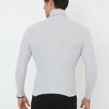 Erkek Fitilli Kaşkorse Kumaş Boğazlı Full Likralı Slimfit Body - Gri Erkek Fitilli Kaşkorse Kumaş Boğazlı Full Likralı Slimfit Body - Gri