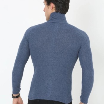 Erkek Fitilli Kaşkorse Kumaş Boğazlı Full Likralı Slimfit Body - İndigo Erkek Fitilli Kaşkorse Kumaş Boğazlı Full Likralı Slimfit Body - İndigo