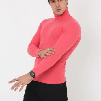 Erkek Fitilli Kaşkorse Kumaş Boğazlı Full Likralı Slimfit Body - Pembe Erkek Fitilli Kaşkorse Kumaş Boğazlı Full Likralı Slimfit Body - Pembe