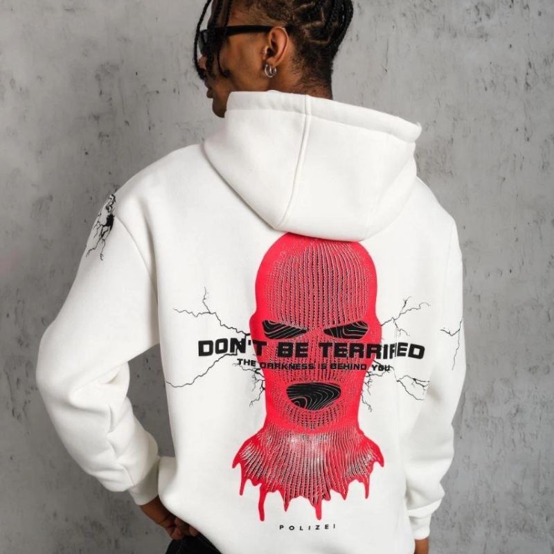 Erkek Kapüşonlu Kanguru Cepli Sweatshirt 3 İplik Pamuklu Baskılı Hoodie - Beyaz Erkek Kapüşonlu Kanguru Cepli Sweatshirt 3 İplik Pamuklu Baskılı Hoodie - Beyaz