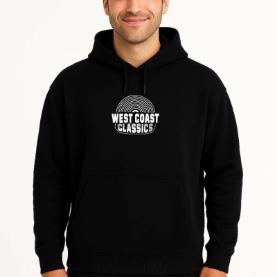 Erkek Kapüşonlu Kanguru Cepli Sweatshirt 3 İplik Pamuklu Baskılı Hoodie - Siyah Erkek Kapüşonlu Kanguru Cepli Sweatshirt 3 İplik Pamuklu Baskılı Hoodie - Siyah