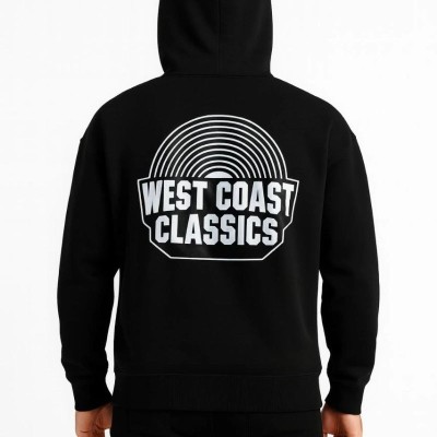Erkek Kapüşonlu Kanguru Cepli Sweatshirt 3 İplik Pamuklu Baskılı Hoodie - Siyah Erkek Kapüşonlu Kanguru Cepli Sweatshirt 3 İplik Pamuklu Baskılı Hoodie - Siyah