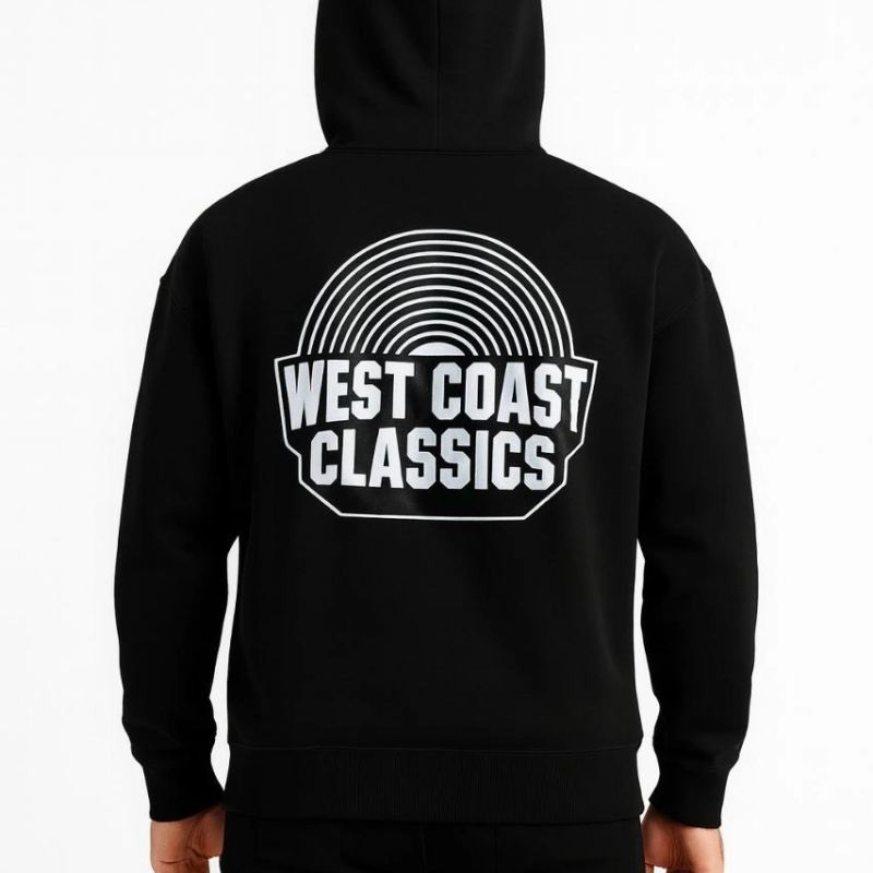 Erkek Kapüşonlu Kanguru Cepli Sweatshirt 3 İplik Pamuklu Baskılı Hoodie - Siyah Erkek Kapüşonlu Kanguru Cepli Sweatshirt 3 İplik Pamuklu Baskılı Hoodie - Siyah