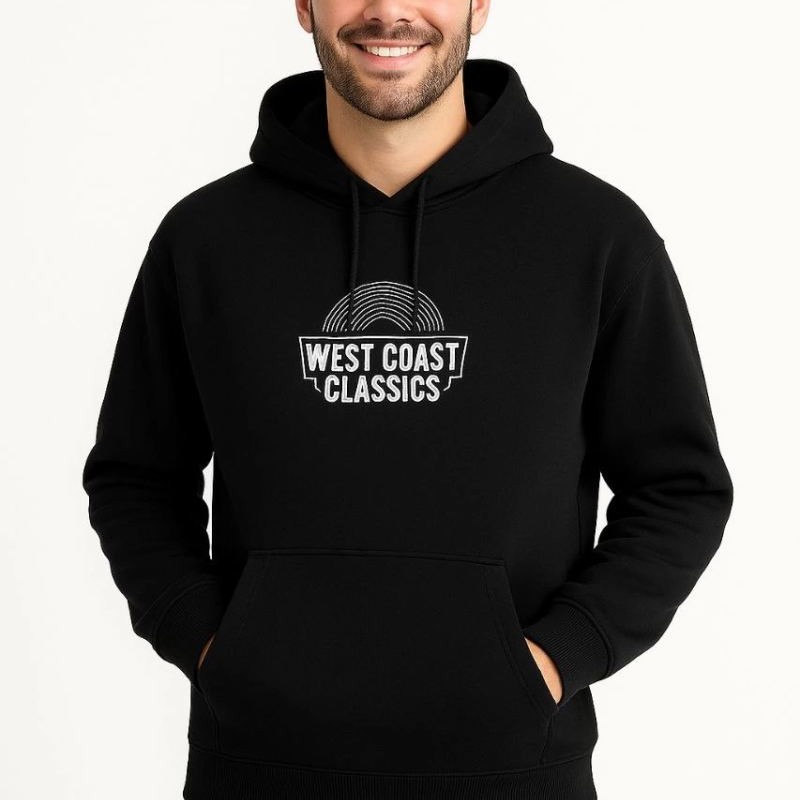 Erkek Kapüşonlu Kanguru Cepli Sweatshirt 3 İplik Pamuklu Baskılı Hoodie - Siyah Erkek Kapüşonlu Kanguru Cepli Sweatshirt 3 İplik Pamuklu Baskılı Hoodie - Siyah
