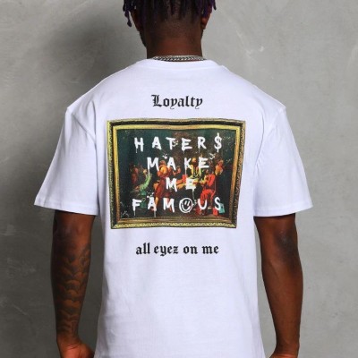 Erkek Kısa kol Baskılı Bisiklet Yaka T-Shirt - Beyaz Erkek Kısa kol Baskılı Bisiklet Yaka T-Shirt - Beyaz