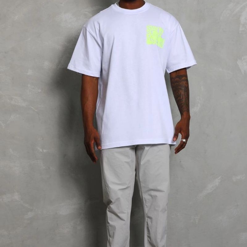 Erkek Kısa kol Baskılı Bisiklet Yaka T-Shirt - Beyaz Erkek Kısa kol Baskılı Bisiklet Yaka T-Shirt - Beyaz