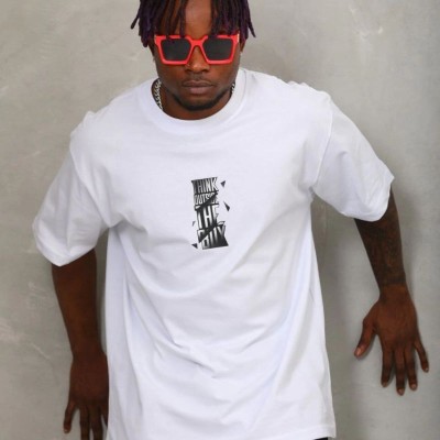 Erkek kısa kol Baskılı Bisiklet Yaka T-Shirt - Beyaz Erkek kısa kol Baskılı Bisiklet Yaka T-Shirt - Beyaz