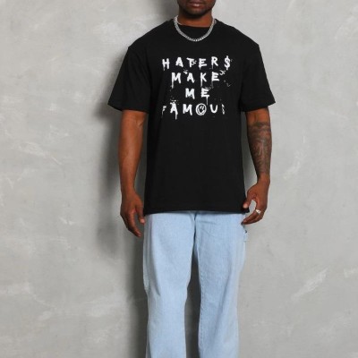 Erkek kısa kol Baskılı Bisiklet Yaka T-Shirt - Siyah Erkek kısa kol Baskılı Bisiklet Yaka T-Shirt - Siyah