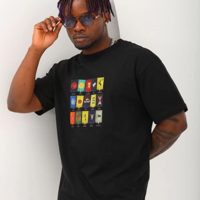Erkek Kısa kol Baskılı Bisiklet Yaka T-Shirt - Siyah Erkek Kısa kol Baskılı Bisiklet Yaka T-Shirt - Siyah