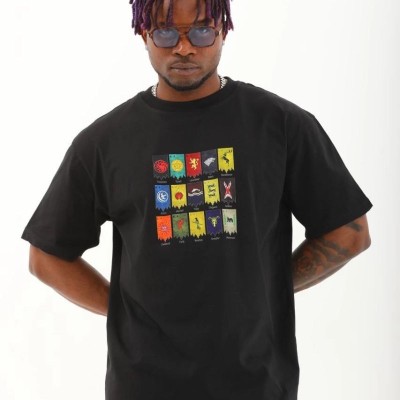 Erkek Kısa kol Baskılı Bisiklet Yaka T-Shirt - Siyah Erkek Kısa kol Baskılı Bisiklet Yaka T-Shirt - Siyah