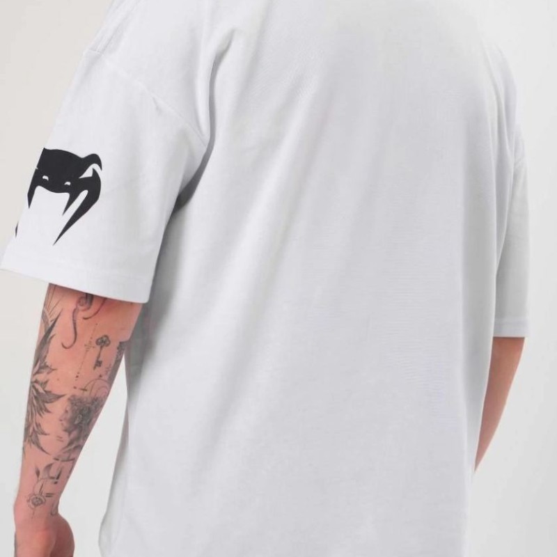 Erkek Kısa Kol Tişört Göğüs ve Kol Bisiklet Yaka Baskılı T-Shirt - Beyaz Erkek Kısa Kol Tişört Göğüs ve Kol Bisiklet Yaka Baskılı T-Shirt - Beyaz