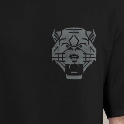 Erkek Kısa Kol Yazlık Tişört Bisiklet Yaka ASLAN Baskılı T-Shirt - Siyah Erkek Kısa Kol Yazlık Tişört Bisiklet Yaka ASLAN Baskılı T-Shirt - Siyah