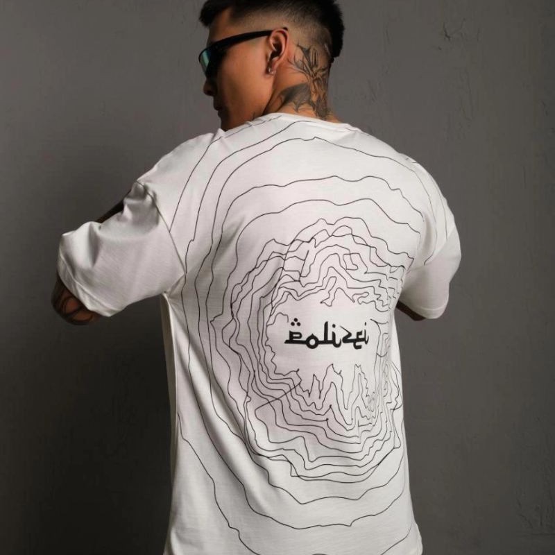 Erkek Kısa Kol Yazlık Tişört Bisiklet Yaka Baskılı Oversize T-Shirt - Beyaz Erkek Kısa Kol Yazlık Tişört Bisiklet Yaka Baskılı Oversize T-Shirt - Beyaz