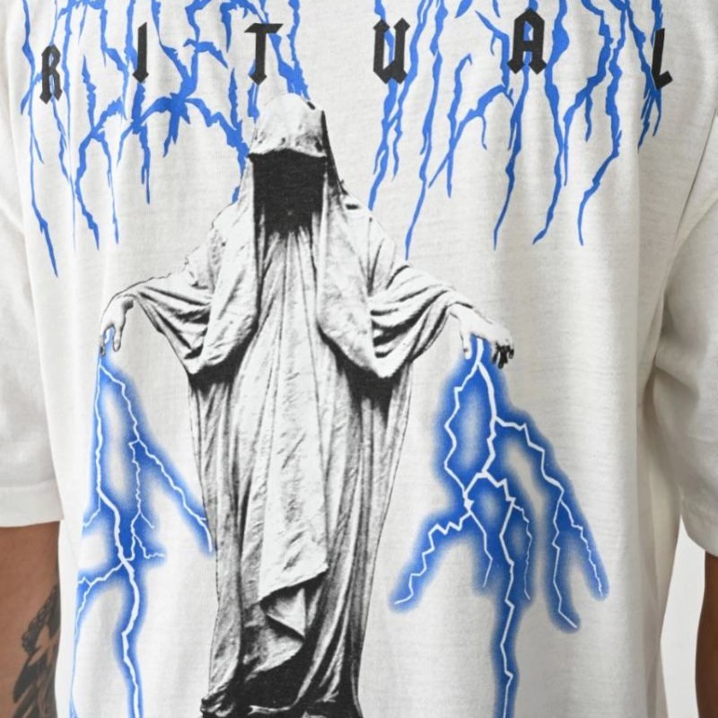 Erkek Kısa Kol Yazlık Tişört Bisiklet Yaka Baskılı Oversize T-Shirt - Beyaz Erkek Kısa Kol Yazlık Tişört Bisiklet Yaka Baskılı Oversize T-Shirt - Beyaz