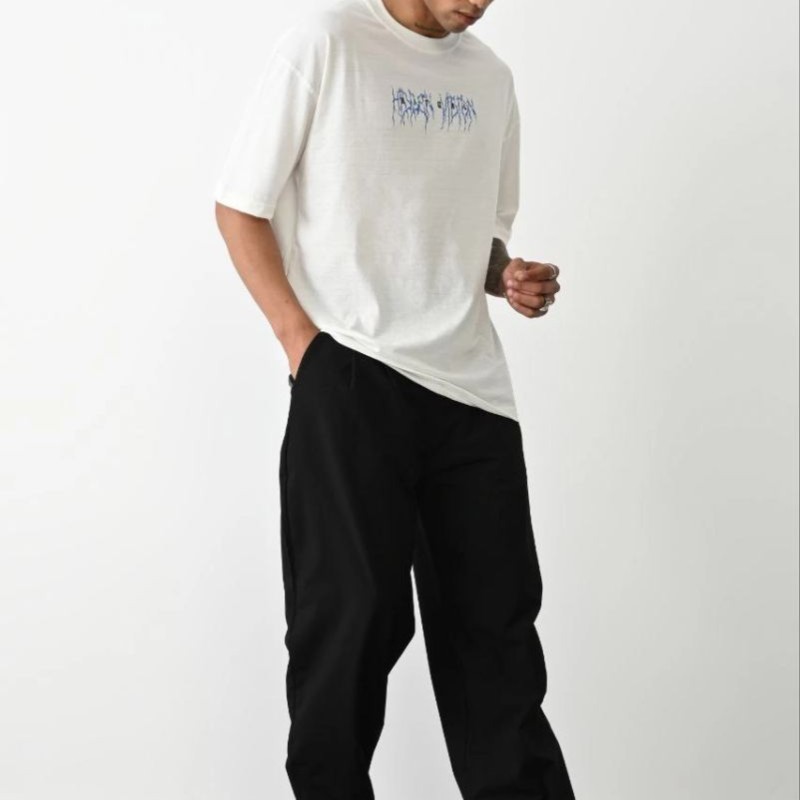 Erkek Kısa Kol Yazlık Tişört Bisiklet Yaka Baskılı Oversize T-Shirt - Beyaz Erkek Kısa Kol Yazlık Tişört Bisiklet Yaka Baskılı Oversize T-Shirt - Beyaz