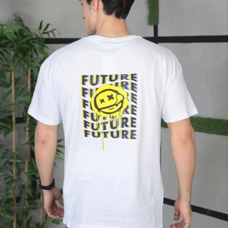 Erkek Kısa Kol Yazlık Tişört Bisiklet Yaka Baskılı Oversize T-Shirt - Beyaz Erkek Kısa Kol Yazlık Tişört Bisiklet Yaka Baskılı Oversize T-Shirt - Beyaz