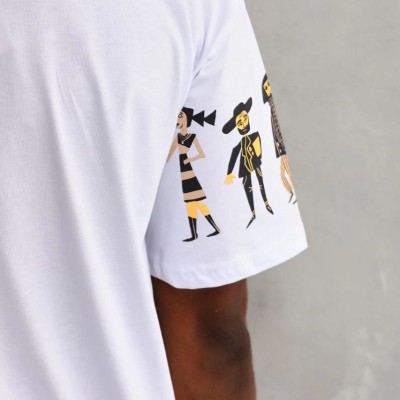 Erkek Kısa Kol Yazlık Tişört Bisiklet Yaka Baskılı Oversize T-Shirt - Beyaz Erkek Kısa Kol Yazlık Tişört Bisiklet Yaka Baskılı Oversize T-Shirt - Beyaz
