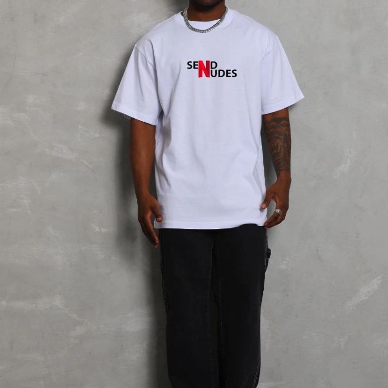 Erkek Kısa Kol Yazlık Tişört Bisiklet Yaka Baskılı Oversize T-Shirt - Beyaz Erkek Kısa Kol Yazlık Tişört Bisiklet Yaka Baskılı Oversize T-Shirt - Beyaz