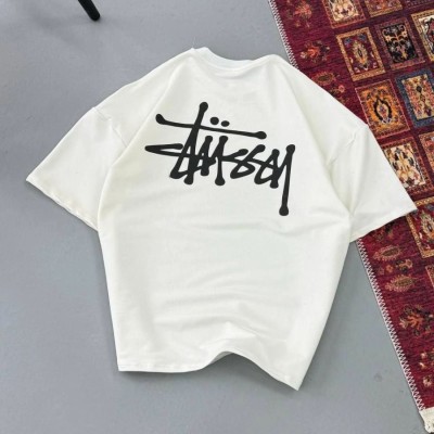 Erkek Kısa Kol Yazlık Tişört Bisiklet Yaka Baskılı Oversize T-Shirt - Beyaz Erkek Kısa Kol Yazlık Tişört Bisiklet Yaka Baskılı Oversize T-Shirt - Beyaz