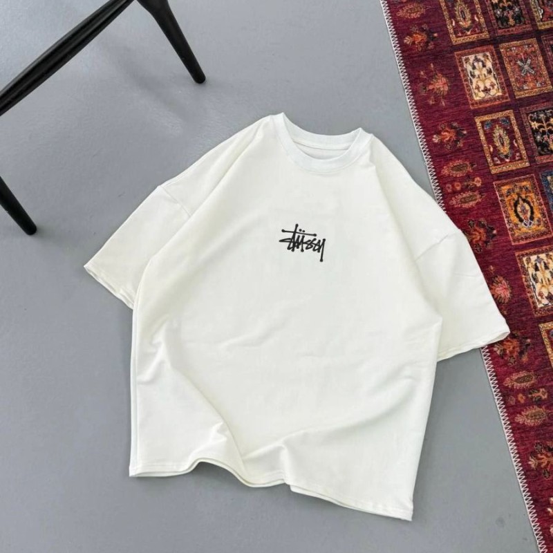 Erkek Kısa Kol Yazlık Tişört Bisiklet Yaka Baskılı Oversize T-Shirt - Beyaz Erkek Kısa Kol Yazlık Tişört Bisiklet Yaka Baskılı Oversize T-Shirt - Beyaz