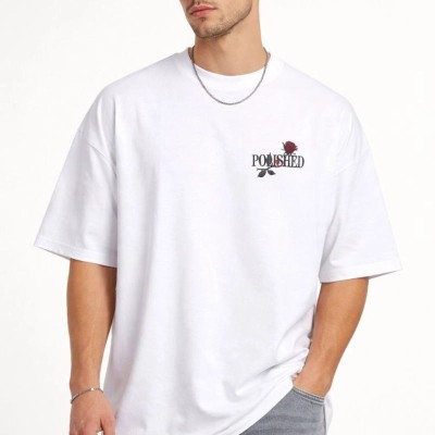 Erkek Kısa Kol Yazlık Tişört Bisiklet Yaka Baskılı Oversize T-Shirt - Beyaz Erkek Kısa Kol Yazlık Tişört Bisiklet Yaka Baskılı Oversize T-Shirt - Beyaz