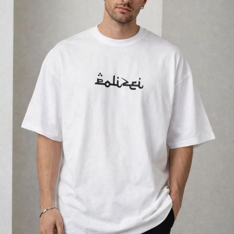 Erkek Kısa Kol Yazlık Tişört Bisiklet Yaka Baskılı Oversize T-Shirt - Beyaz Erkek Kısa Kol Yazlık Tişört Bisiklet Yaka Baskılı Oversize T-Shirt - Beyaz