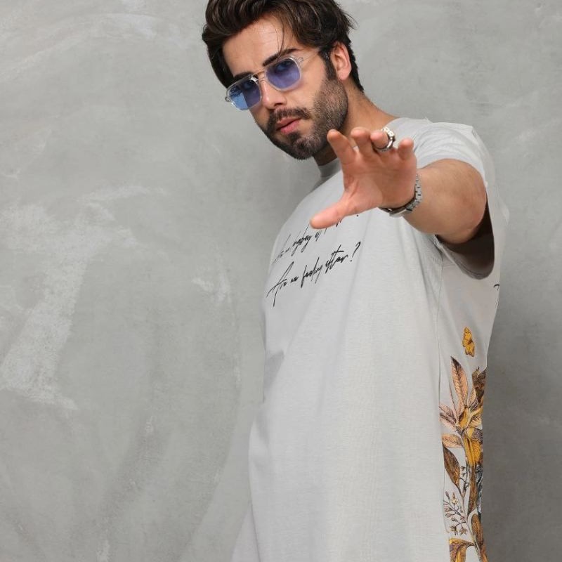 Erkek Kısa Kol Yazlık Tişört Bisiklet Yaka Baskılı Oversize T-Shirt - Gri Erkek Kısa Kol Yazlık Tişört Bisiklet Yaka Baskılı Oversize T-Shirt - Gri