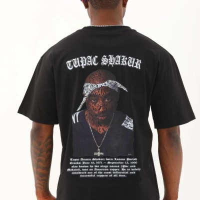 Erkek Kısa Kol Yazlık Tişört Bisiklet Yaka Baskılı Oversize T-Shirt - Siyah Erkek Kısa Kol Yazlık Tişört Bisiklet Yaka Baskılı Oversize T-Shirt - Siyah