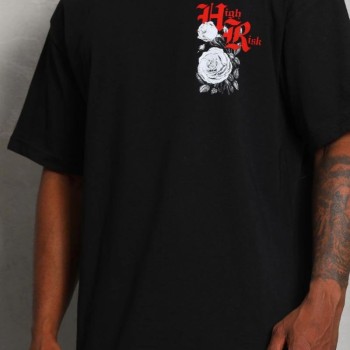 Erkek Kısa Kol Yazlık Tişört Bisiklet Yaka Baskılı Oversize T-Shirt - Siyah Erkek Kısa Kol Yazlık Tişört Bisiklet Yaka Baskılı Oversize T-Shirt - Siyah