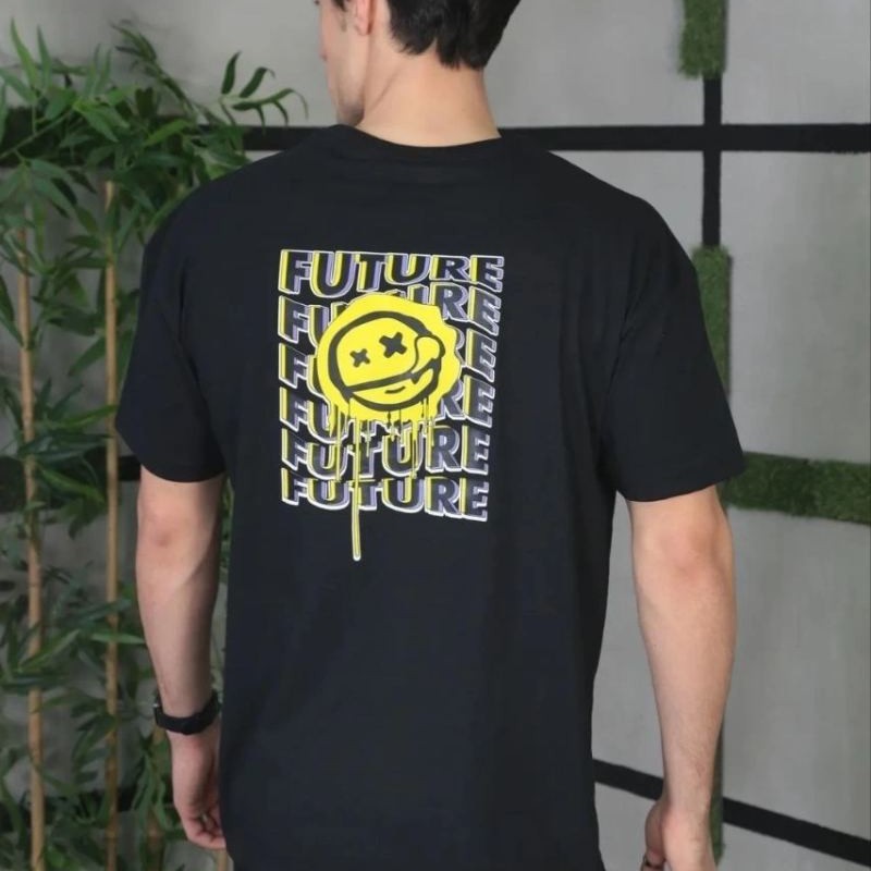 Erkek Kısa Kol Yazlık Tişört Bisiklet Yaka Baskılı Oversize T-Shirt - Siyah Erkek Kısa Kol Yazlık Tişört Bisiklet Yaka Baskılı Oversize T-Shirt - Siyah